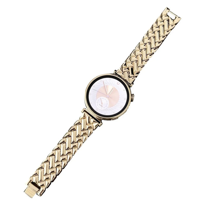 18mm V-shaped Zinc Alloy Watchband Metal Universal Replacement Watch Strap - Gold - 1