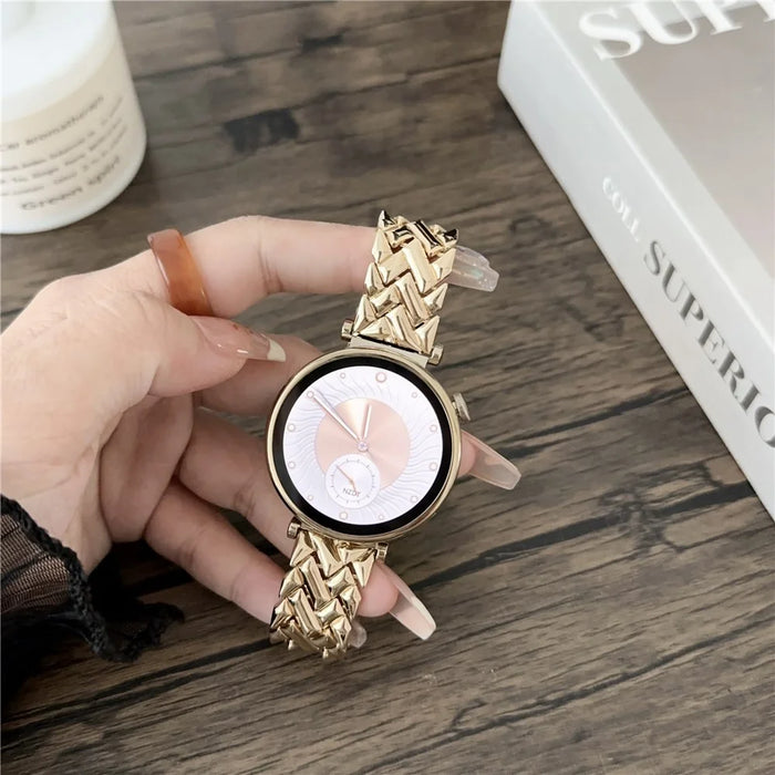 18mm V-shaped Zinc Alloy Watchband Metal Universal Replacement Watch Strap - Gold - 2