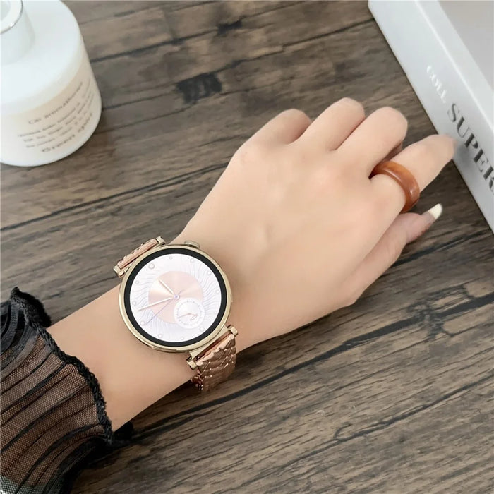 18mm V-shaped Zinc Alloy Watchband Metal Universal Replacement Watch Strap - Gold - 4