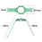 For Samsung Galaxy Watch4 44mm Silicone Watch Band Replacement Strap with Integrated Watch Case - Transparent Green - 5