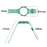For Samsung Galaxy Watch4 Classic 46mm Silicone Watch Band Ajustable Strap with Integrated Watch Case - Transparent Green - 5