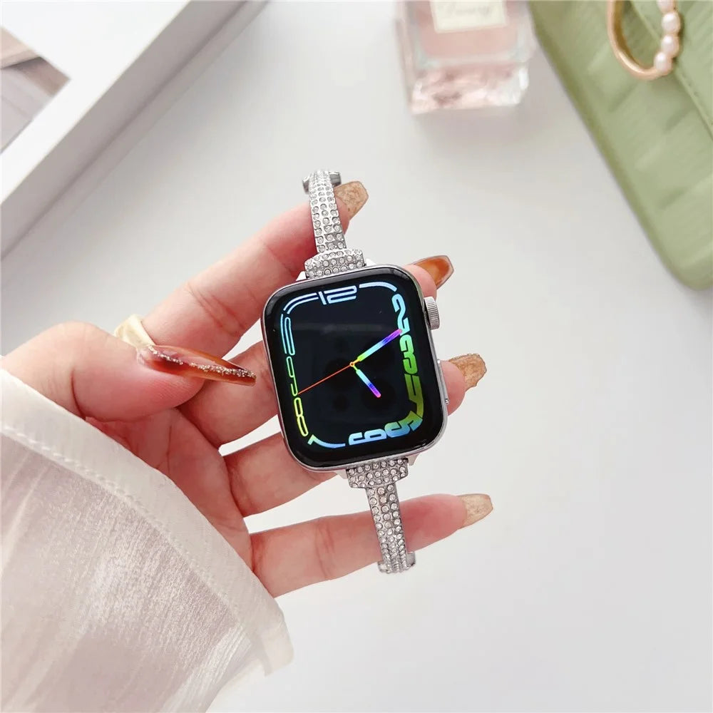 Watch Strap for Apple Watch Series 11 10 42mm / 9 8 7 41mm / SE3 SE2 SE 6 5 4 40mm / 3 2 1 38mm Watch Band Bracelet Strap - Silver - 2