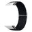 For Oppo Watch Free Replacement Strap Braided Elastic Fabric Watch Band with Silver Connector - Black - 1