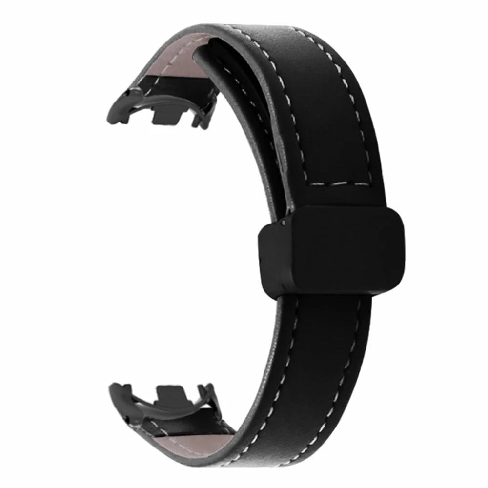 For Xiaomi Smart Band 9 NFC / 9 / 8 NFC / 8 Watch Band  Folding Buckle Sport Strap with Black Connector - Black - 1