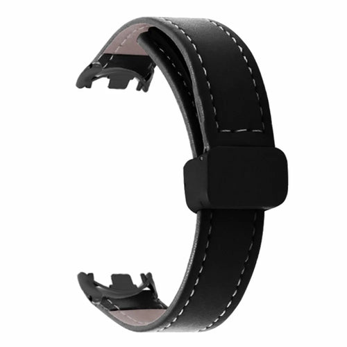 For Xiaomi Smart Band 9 NFC / 9 / 8 NFC / 8 Watch Band  Folding Buckle Sport Strap with Black Connector - Black - 1