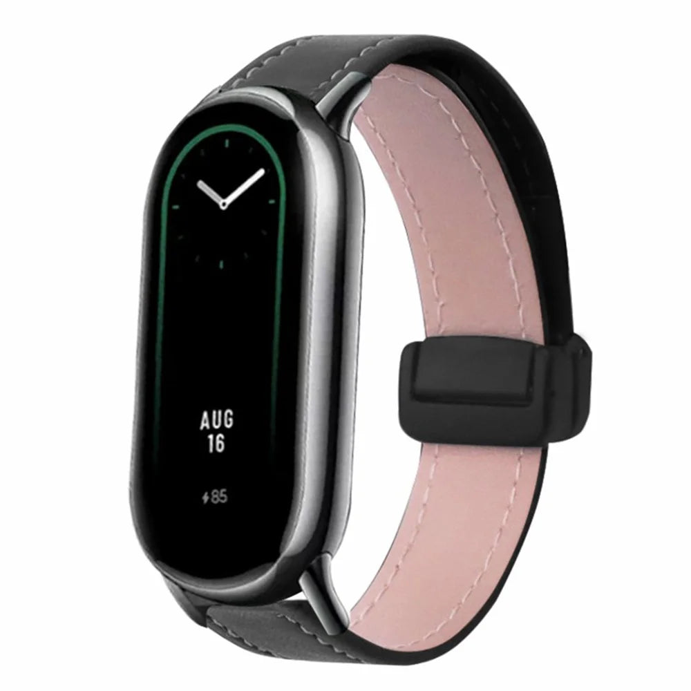 For Xiaomi Smart Band 9 NFC / 9 / 8 NFC / 8 Watch Band  Folding Buckle Sport Strap with Black Connector - Black - 2