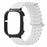 For Honor Watch 4 Wrist Strap Replacement Silicone Band with Watch Case - White - 1