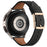 22mm Universal Wrist Watch Band Genuine Cow Leather Strap Replacement - Black - 1