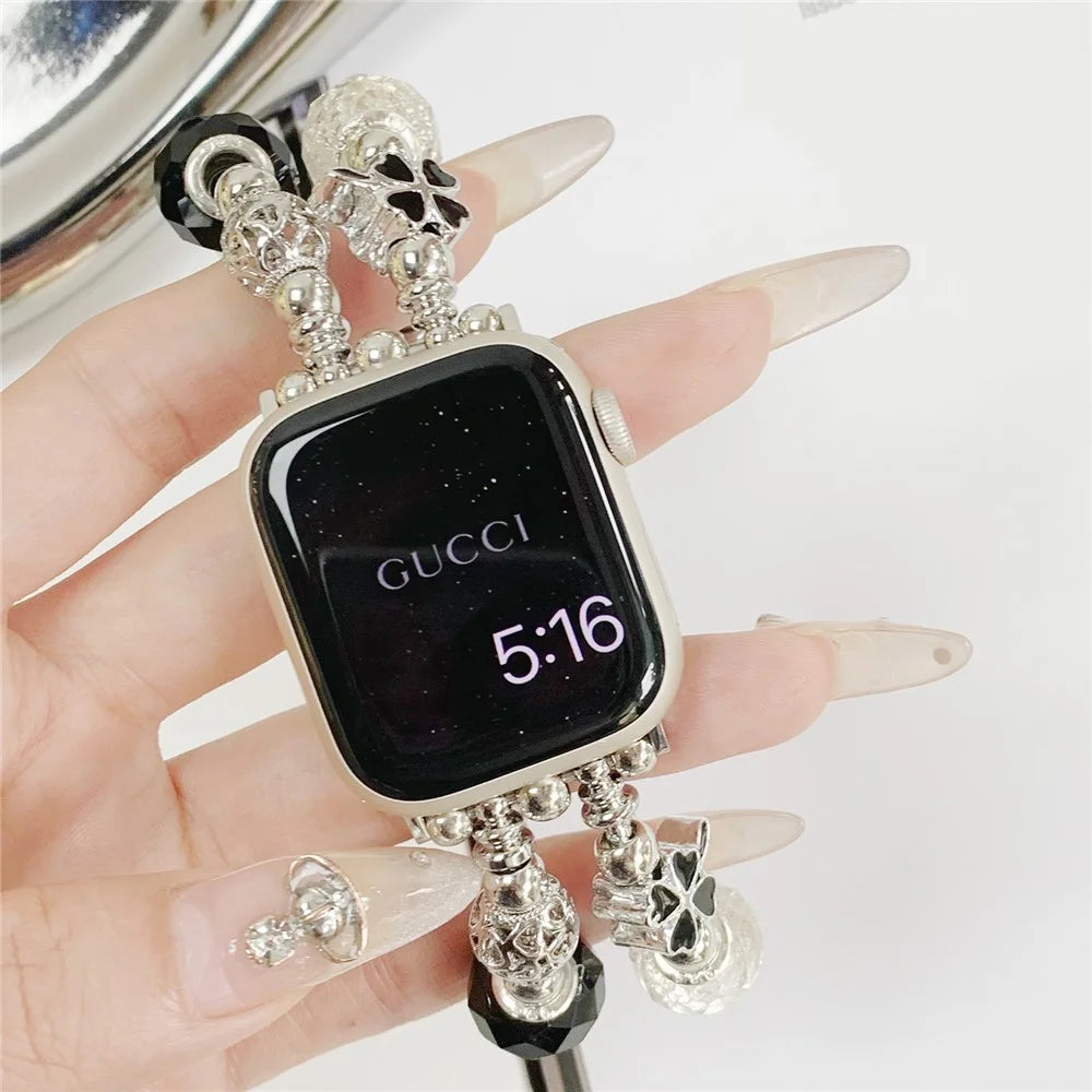 Watch Band for Apple Watch Series 11 10 42mm / 9 8 7 41mm / SE3 SE2 SE 6 5 4 40mm / 3 2 1 38mm Jewelry Bracelet Watch Band - Pink - 5
