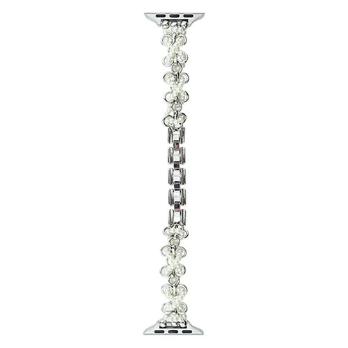 For Apple Watch Ultra 3 2 1 49mm / Series 11 10 46mm / 9 8 7 45mm / SE3 SE2 SE 6 5 4 44mm / 3 2 1 42mm Butterfly Watch Band Bracelet - Silver - 1
