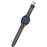 22mm Universal Watch Band Leather Coated Silicone Replacement Strap with Square Buckle - Tan - 1