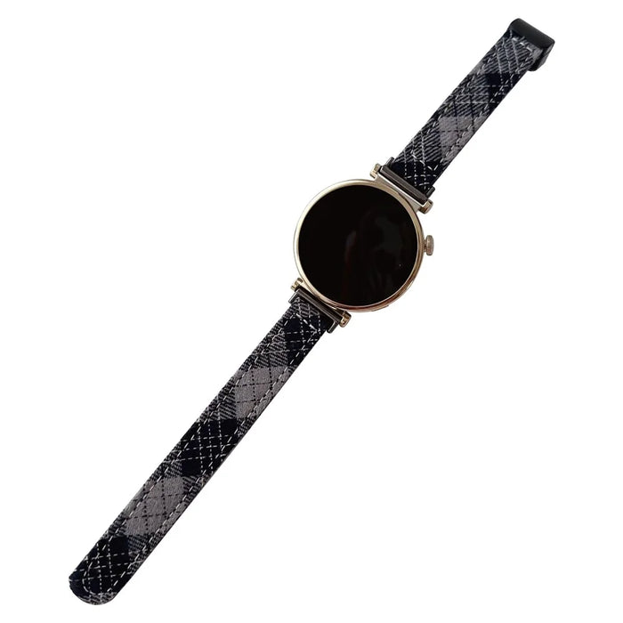 18mm Universal Wrist Watch Band Canvas Strap Replacement with Magnetic Buckle - Black+Grey - 1