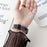 18mm Universal Wrist Watch Band Canvas Strap Replacement with Magnetic Buckle - Black+Grey - 5