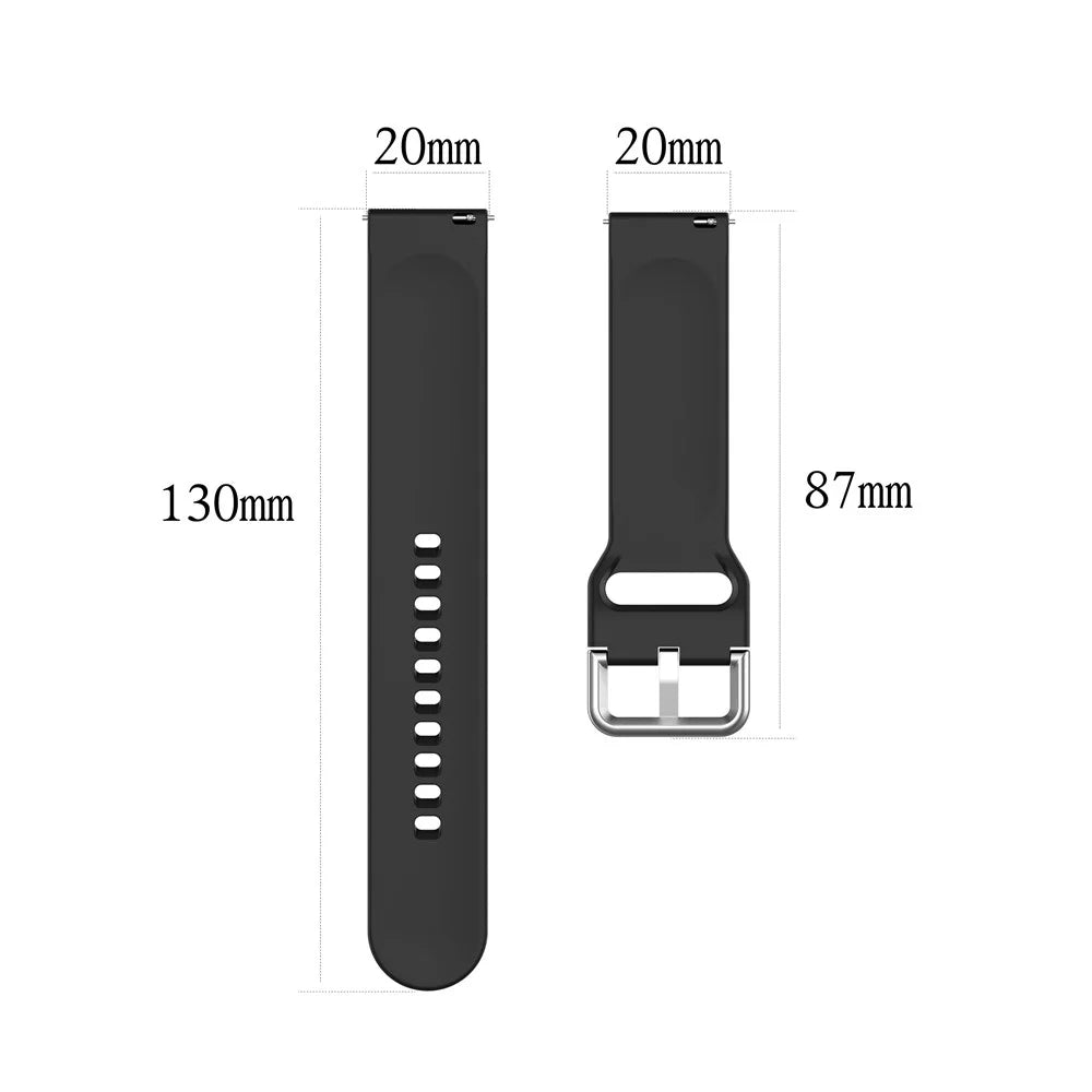 For Xplora X6 Play Watch Band 20mm Silicone Sport Strap with Silver Buckle, Size: L - Sky Blue - 7