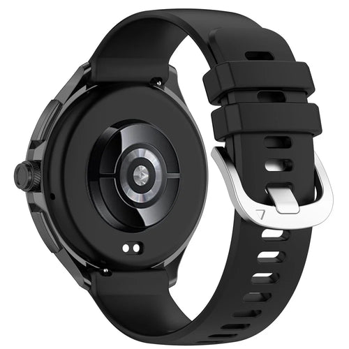 For Xiaomi Watch S3 / Huawei Watch 2 Pro / Honor Watch 4 Pro Watch Band 22mm Silicone Watch Strap - Black - 1