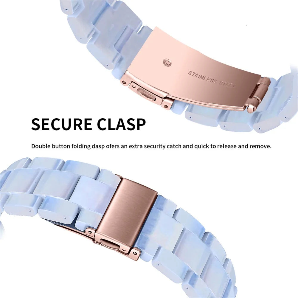For Misfit Vapor Resin Watch Strap Replacement Waterproof Watch Band - Baby Blue - 3