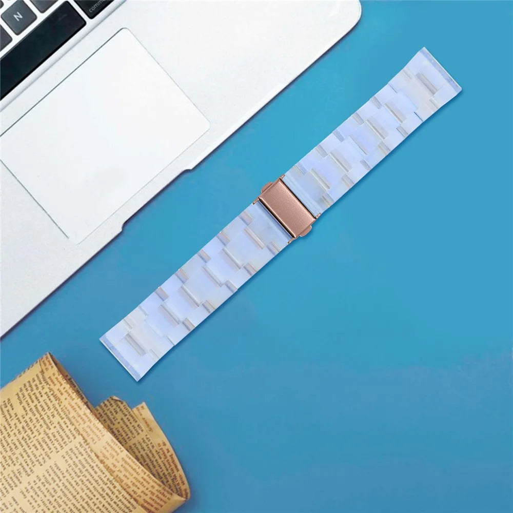For Misfit Vapor Resin Watch Strap Replacement Waterproof Watch Band - Baby Blue - 4