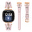 For Fitbit Versa 4 / Sense 2 Watch Wrist Band Genuine Cow Leather Strap (Rose Gold Buckle) - Pink - 2