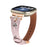 For Fitbit Versa 4 / Sense 2 Watch Wrist Band Genuine Cow Leather Strap (Rose Gold Buckle) - Pink - 3