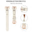 For Misfit Vapor Genuine Cow Leather Watch Band Rhinestone Decor Rose Gold Buckle Watch Strap - Apricot - 2