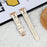 For Misfit Vapor Genuine Cow Leather Watch Band Rhinestone Decor Rose Gold Buckle Watch Strap - Apricot - 3