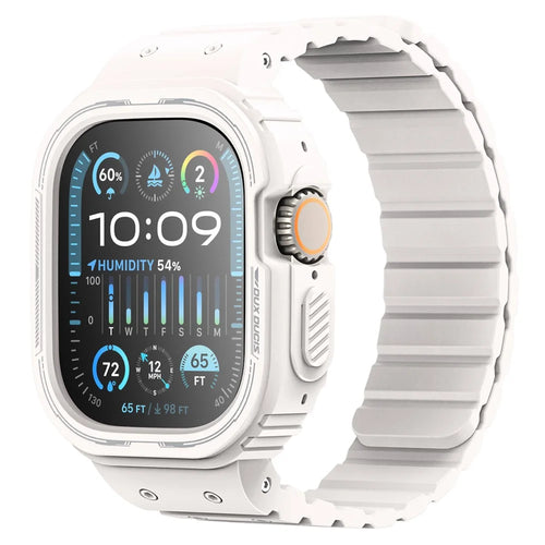 DUX DUCIS OA Series One-piece Watchband For Apple Watch Ultra  /  Ultra 2 49mm Watch Strap with Case - Starlight - 1