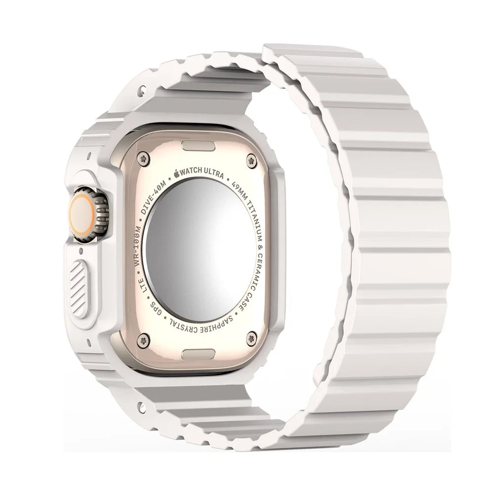 DUX DUCIS OA Series One-piece Watchband For Apple Watch Ultra  /  Ultra 2 49mm Watch Strap with Case - Starlight - 2