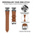 For LG Watch Sport Black Buckle Wrist Band Rhinestone Crown Design Cowhide Watch Strap - Brown - 2