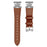 For LG Watch Sport Silver Buckle Watch Band Rhinestone Crown Design Cowhide Replace Strap - Brown - 1