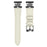 For Huami Amazfit Cheetah Pro Watch Strap Crown Design Cowhide Wrist Band, Black Buckle - Apricot - 1