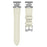 For Huami Amazfit Cheetah Pro Cowhide Strap Crown Design Wrist Band, Silver Buckle - Apricot - 1