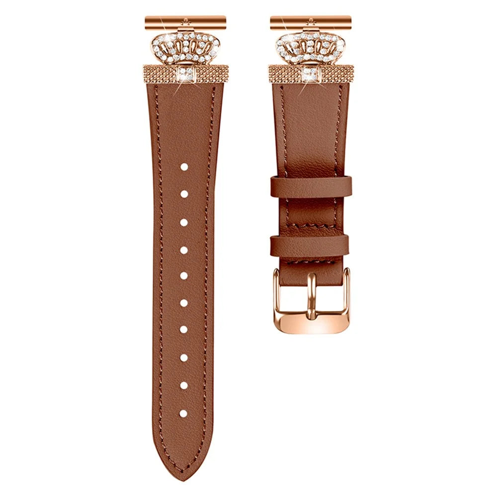 For Motorola Moto 360 42mm (2nd gen) Rose Gold Buckle Cowhide Band Adjustable Watch Strap - Brown - 1