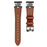 For Misfit Vapor Cowhide Watch Band Crown Shape Connector Replacement Strap, Black Buckle - Brown - 1