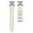 For Garmin Forerunner 645 / 645 Music Cowhide Band with Silver Buckle Rhinestone Decor Replace Strap - Apricot - 1