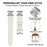 For Garmin Forerunner 245 / 245 Music Silver Buckle Cowhide Band Crown Design Wrist Strap - Apricot - 2