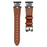 For Garmin Forerunner 245 / 245 Music Cowhide Band Crown Design Watch Strap with Black Buckle - Brown - 1