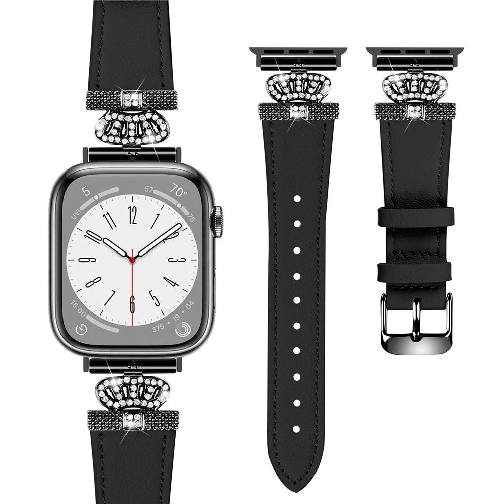 For Apple Watch Ultra 3 2 1 49mm / Series 11 10 46mm / 9 8 7 45mm / SE3 SE2 SE 6 5 4 44mm / 3 2 1 42mm Watch Band with Black Buckle - Black - 2
