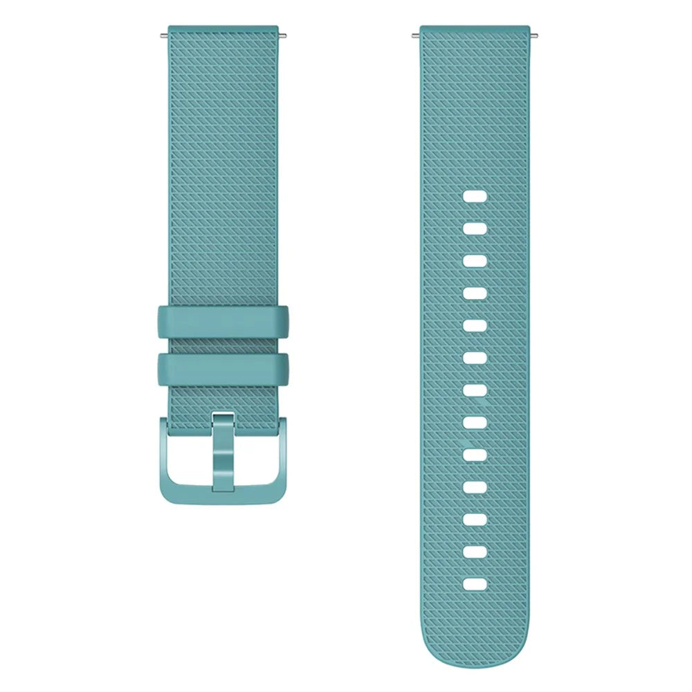 For Samsung Gear S3 / Huami Amazfit Pace Silicone Watch Band Plaid Pattern 22mm Straps - Green - 3