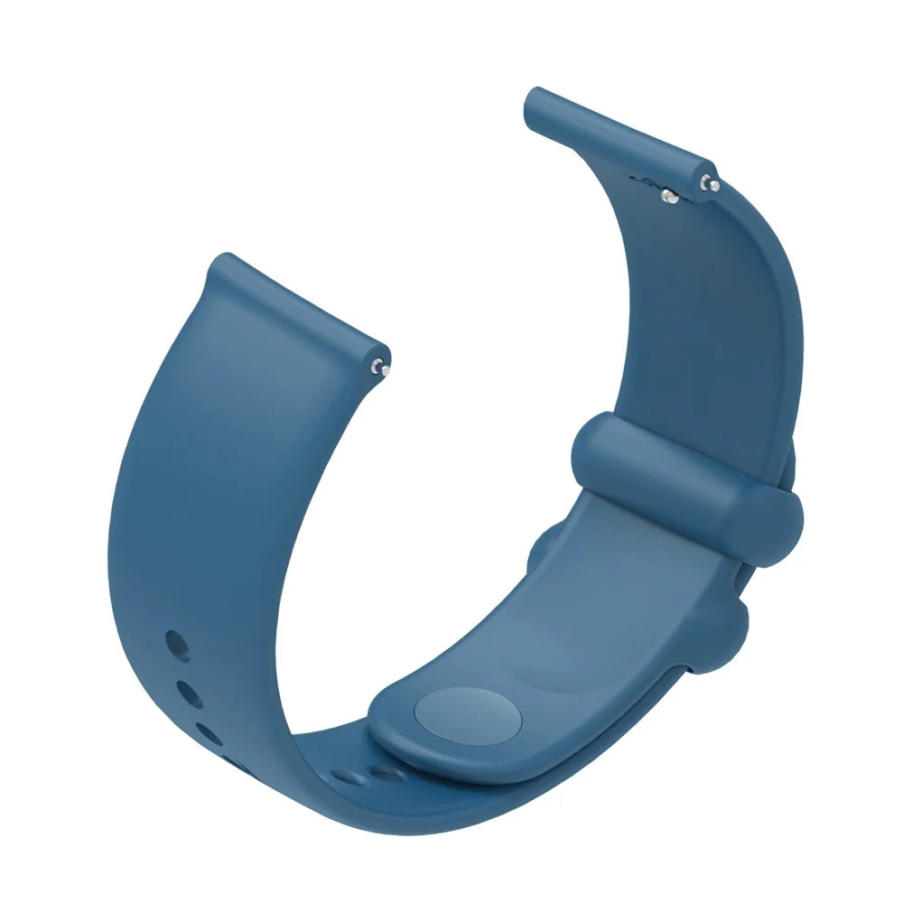 For Garmin Vivomove 3 / GarminMove 3 Silicone Strap 20mm Button Buckle Watch Band - Rock Cyan - 4