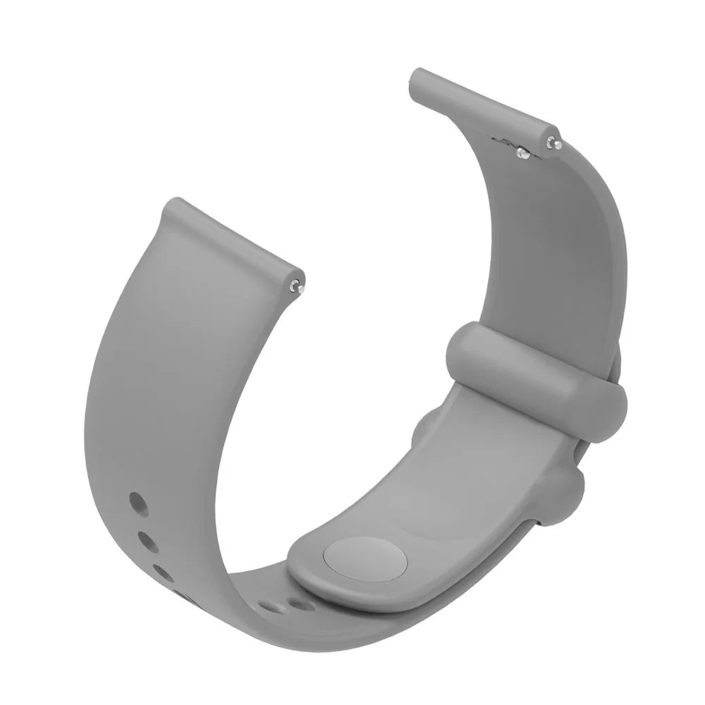 For Samsung Gear S3 / Huami Amazfit Pace Sport Band 22mm Waterproof Silicone Strap - Grey - 4