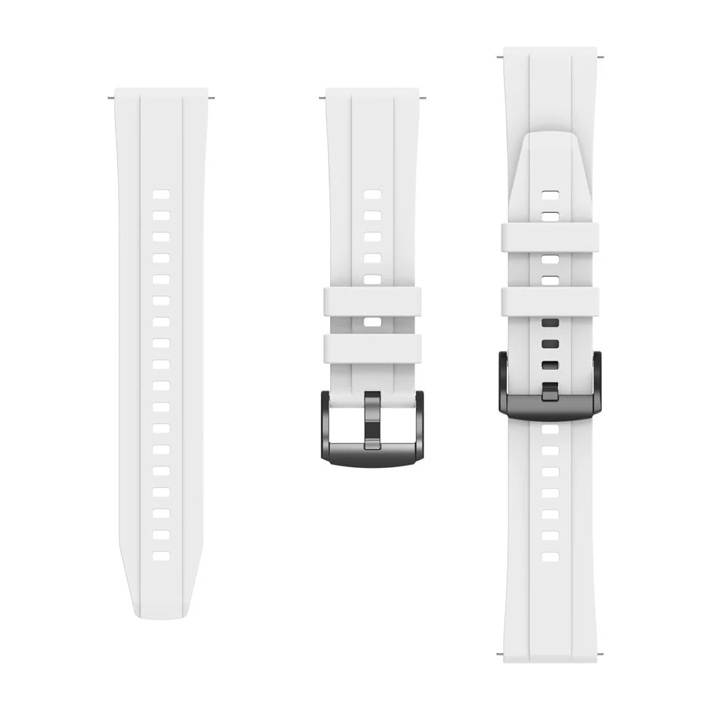 For Huawei Watch GT 4 46mm Smart Watch Band 22mm Silicone Strap Replacement - White - 5