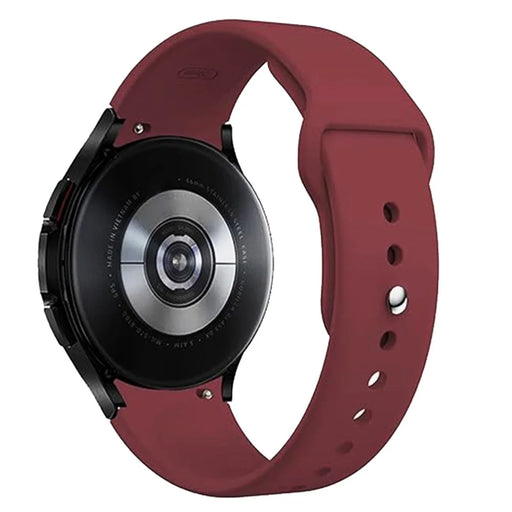 KALEBOL KLB-DKGJ-001 For Samsung Galaxy Watch FE 40mm / Watch6 / Watch6 Classic / Watch5 Silicone Watch Band Adjustable Strap - Wine Red - 1