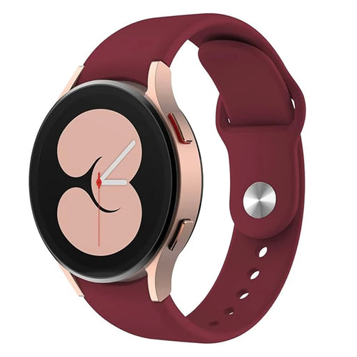 KALEBOL KLB-DKGJ-001 For Samsung Galaxy Watch FE 40mm / Watch6 / Watch6 Classic / Watch5 Silicone Watch Band Adjustable Strap - Wine Red - 2