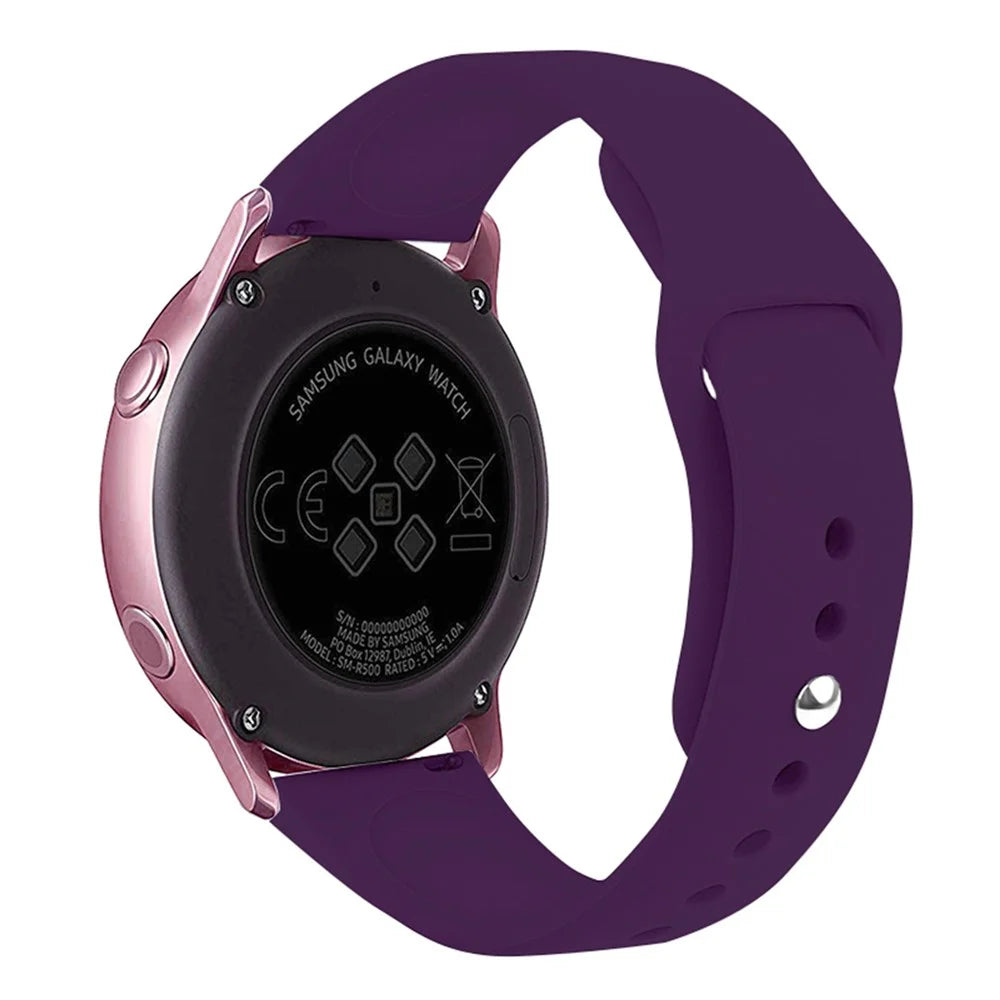 KALEBOL KLB-DKGJ-001 For Samsung Galaxy Watch6 Classic 47mm 43mm Watch Band 20mm Silicone Strap - Wine Red - 1