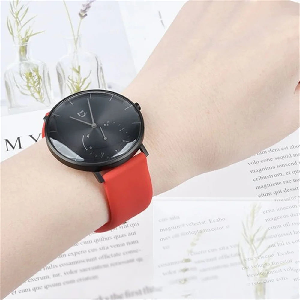 KALEBOL KLB-DKGJ-001 For Samsung Galaxy Watch6 Classic 47mm 43mm Watch Band 20mm Silicone Strap - Wine Red - 4