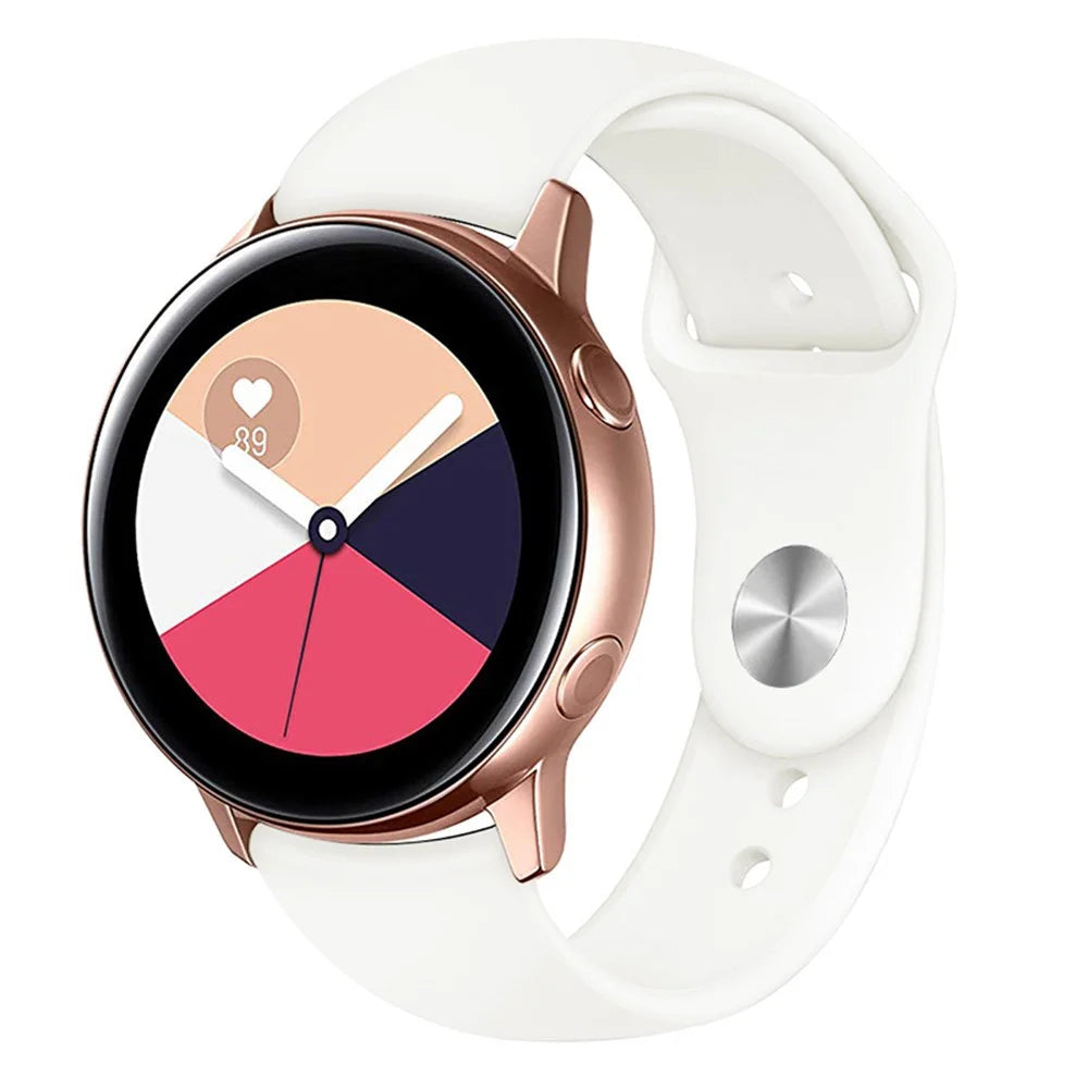 KALEBOL KLB-DKGJ-001 For Huawei Watch GT 4 41mm / Garmin Venu 3S 18mm Silicone Band Watch Strap - White - 2