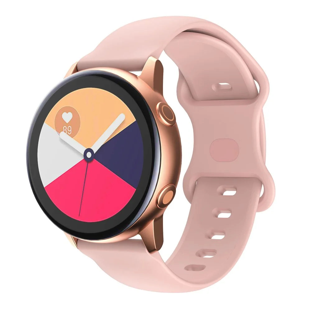 KALEBOL KLB-HDKGJ-001 For Samsung Galaxy Watch3 45mm Silicone Band 22mm Watch Strap with Butterfly Buckle - Pink - 2
