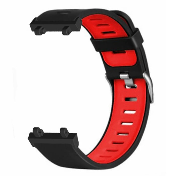 For Huami Amazfit Active Edge A2212 Wrist Band Replacement Dual Color Watch Strap - Black+Red - 3