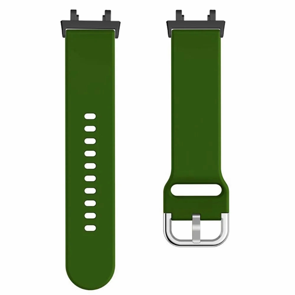 For Huami Amazfit Active Edge A2212 Watch Strap Silicone Breathable Watch Band Replacement - Army Green - 4