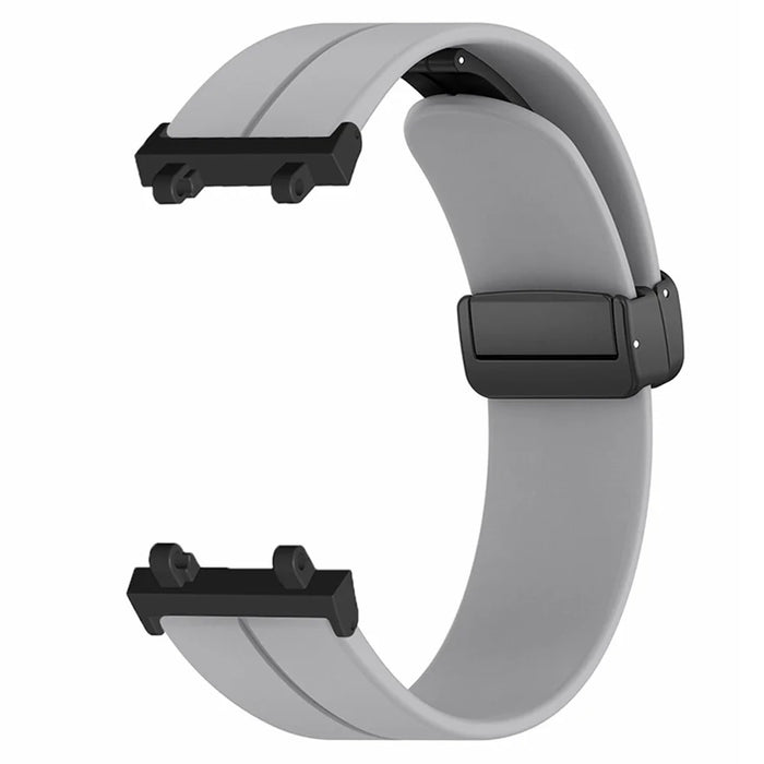 For Huami Amazfit Active Edge A2212 Watch Band Silicone Wrist Strap with Magnetic Folding Buckle - Grey - 3
